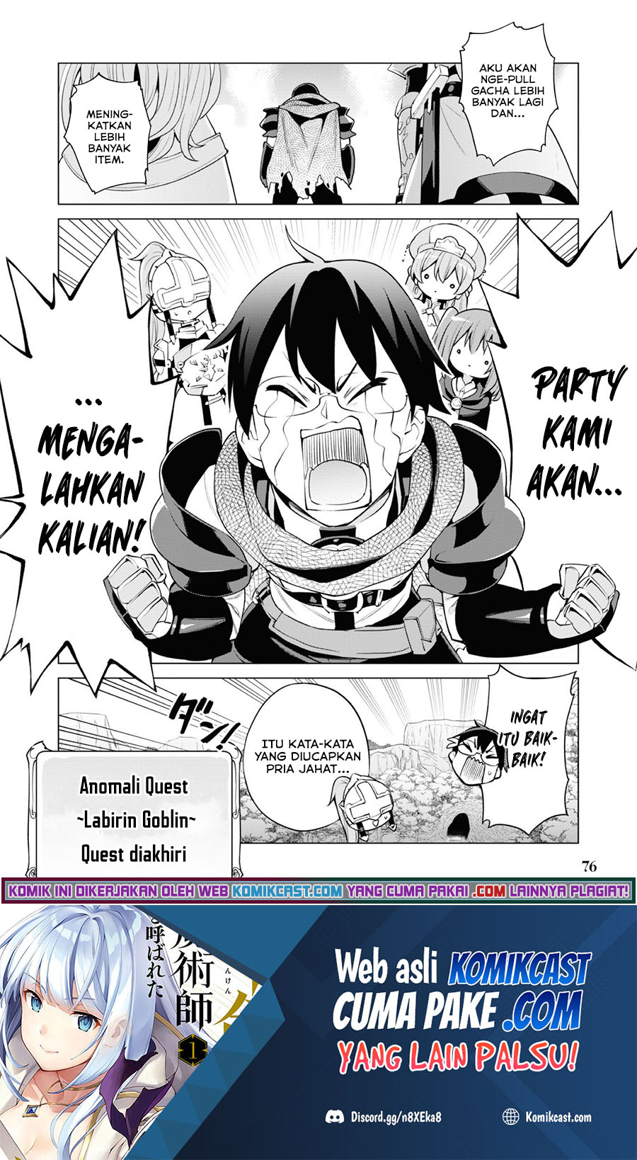 Gacha wo Mawashite Nakama wo Fuyasu Saikyou no Bishoujo Gundan wo Tsukuriagero Chapter 33 Bahasa Indonesia